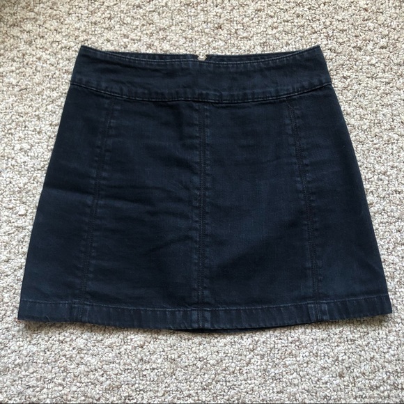 Free People Zip To It Denim Mini Skirt - Picture 3 of 5